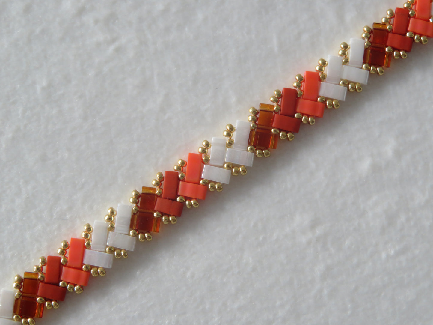Bracelet 1 rang dégradé orange