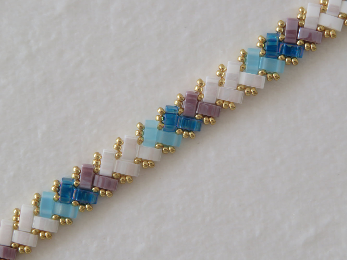 Bracelet 1 rang tricolor rayé