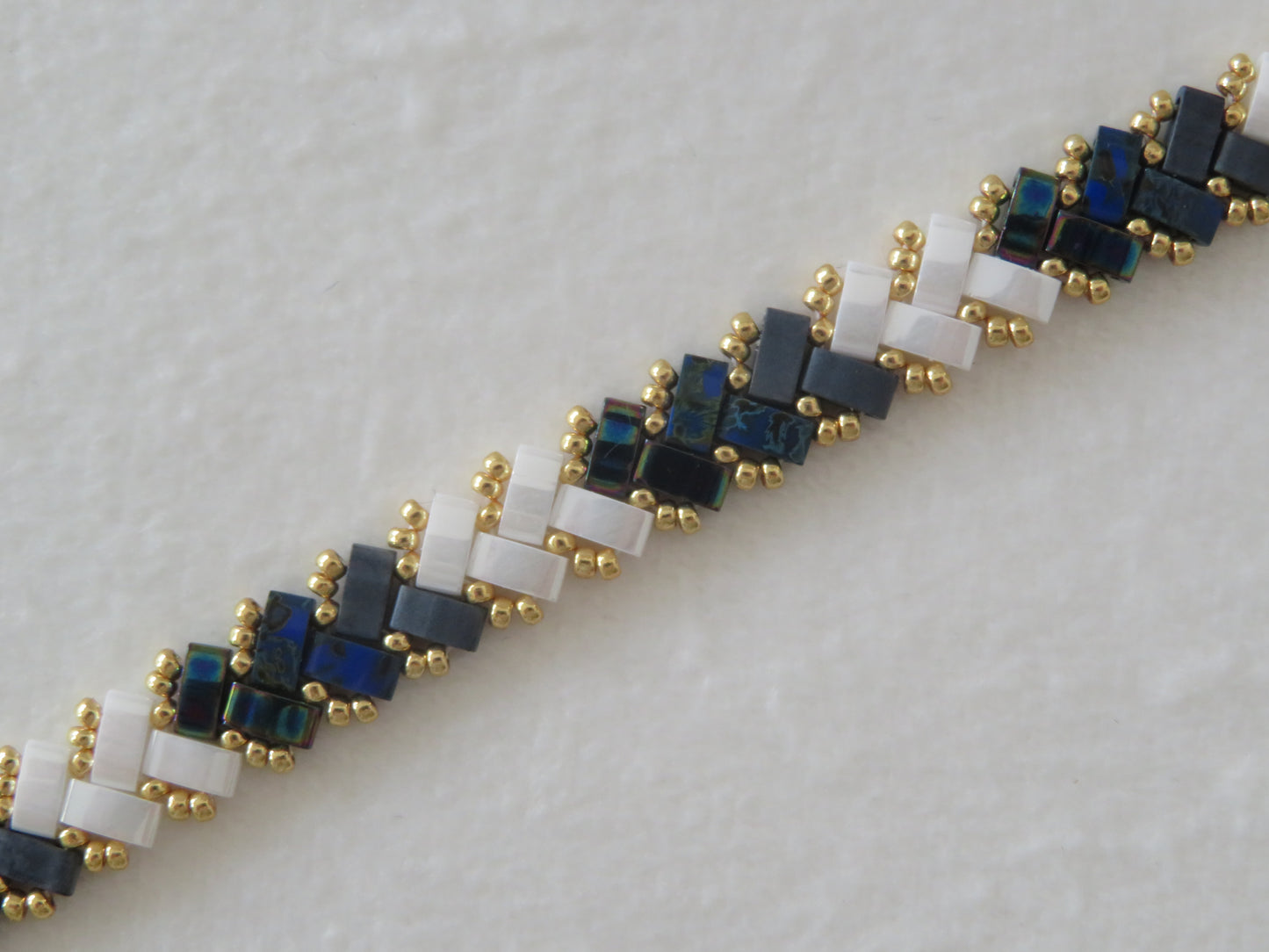 Bracelet 1 rang tricolor foncé