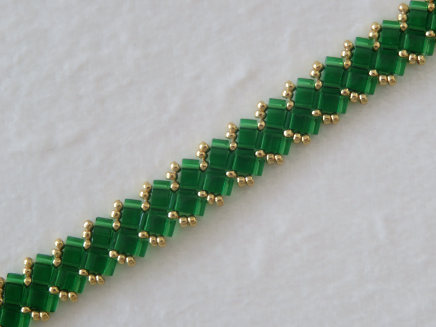 Bracelet 1 rang uni vert