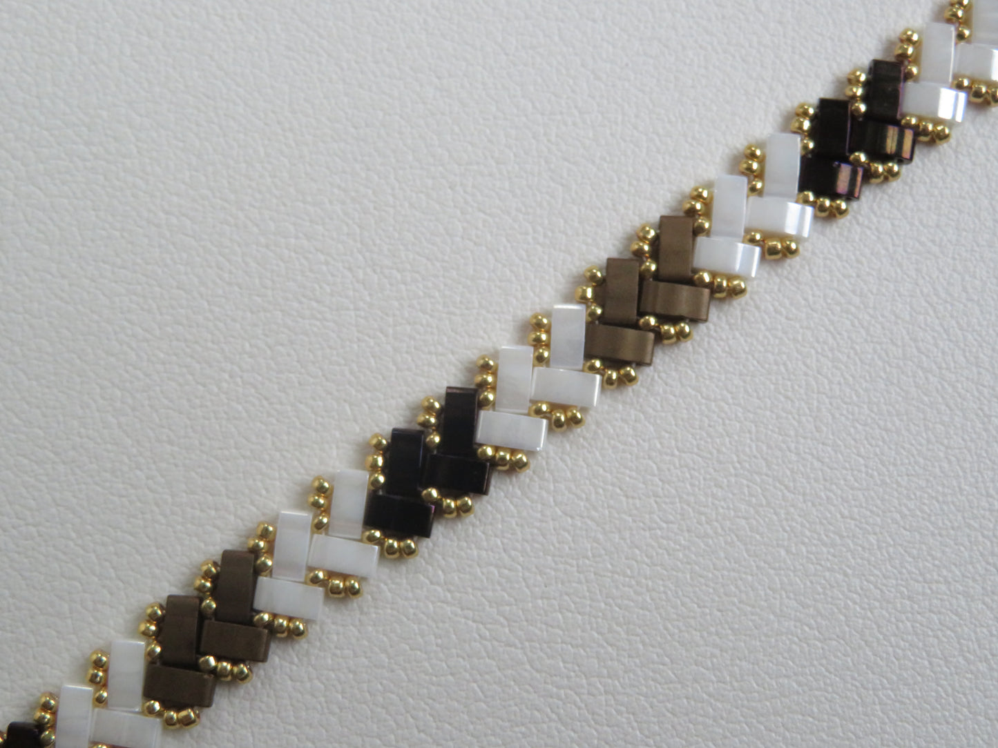 Bracelet 1 rang rayé double