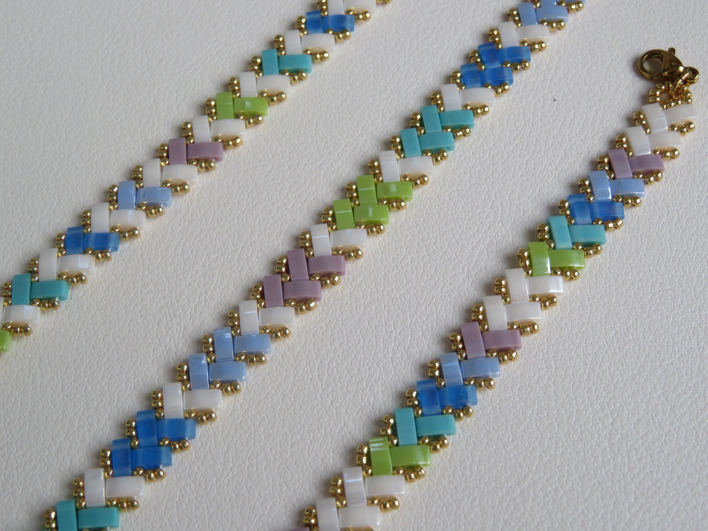 Bracelet 1 rang rayé double