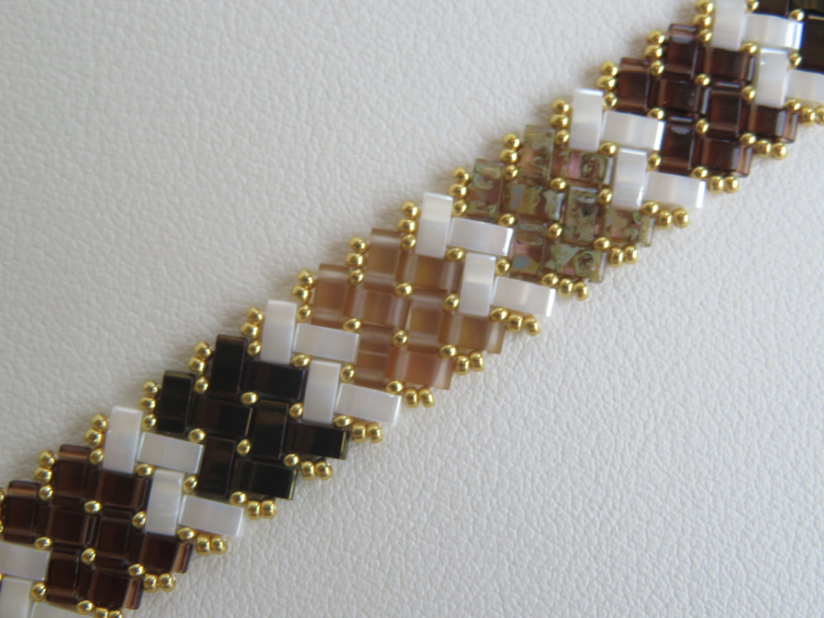 Bracelet 2 rangs rayé