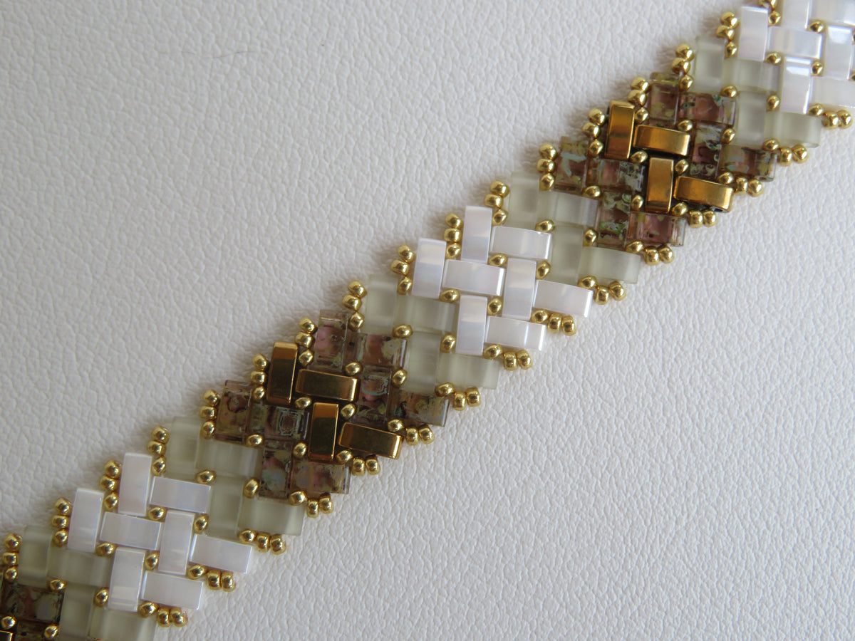 Bracelet 2 rangs bi color doré