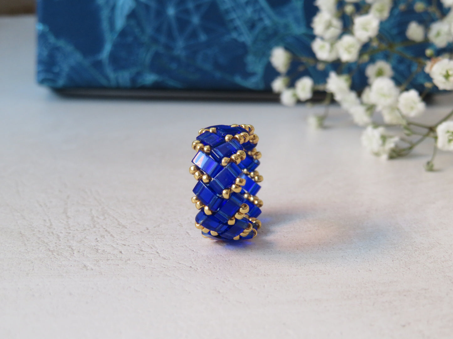 Bague fine Bleu roi
