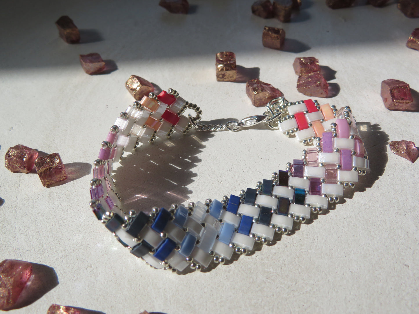 Bracelet 2 rows dotted