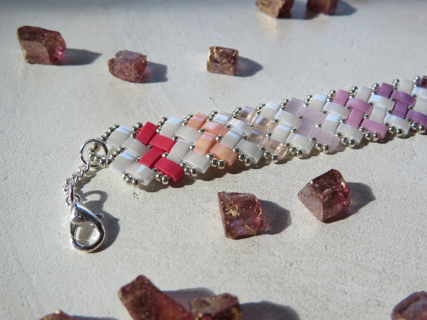 Bracelet 2 rows striped