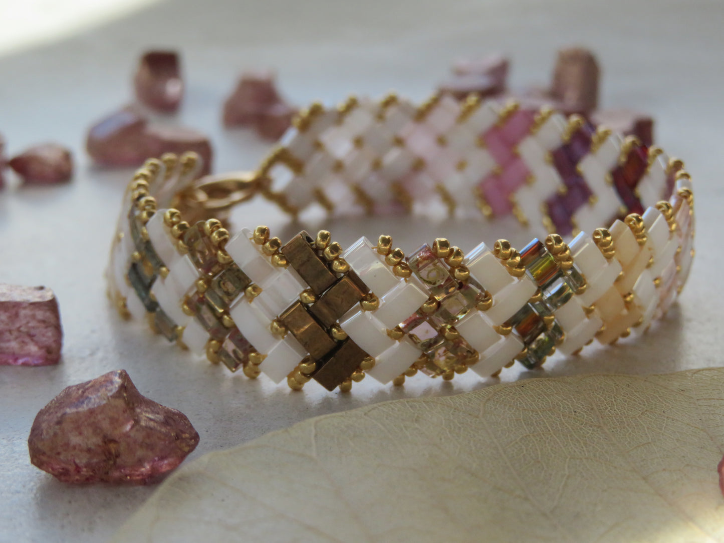 Bracelet 2 rows striped