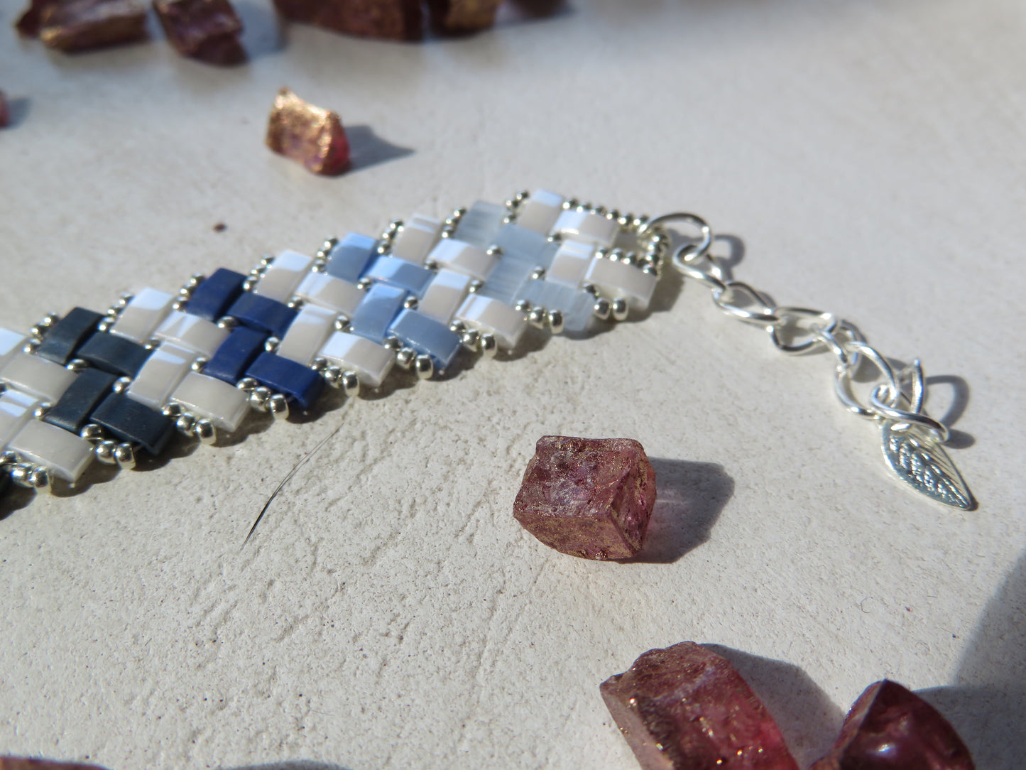 Bracelet 2 rows striped
