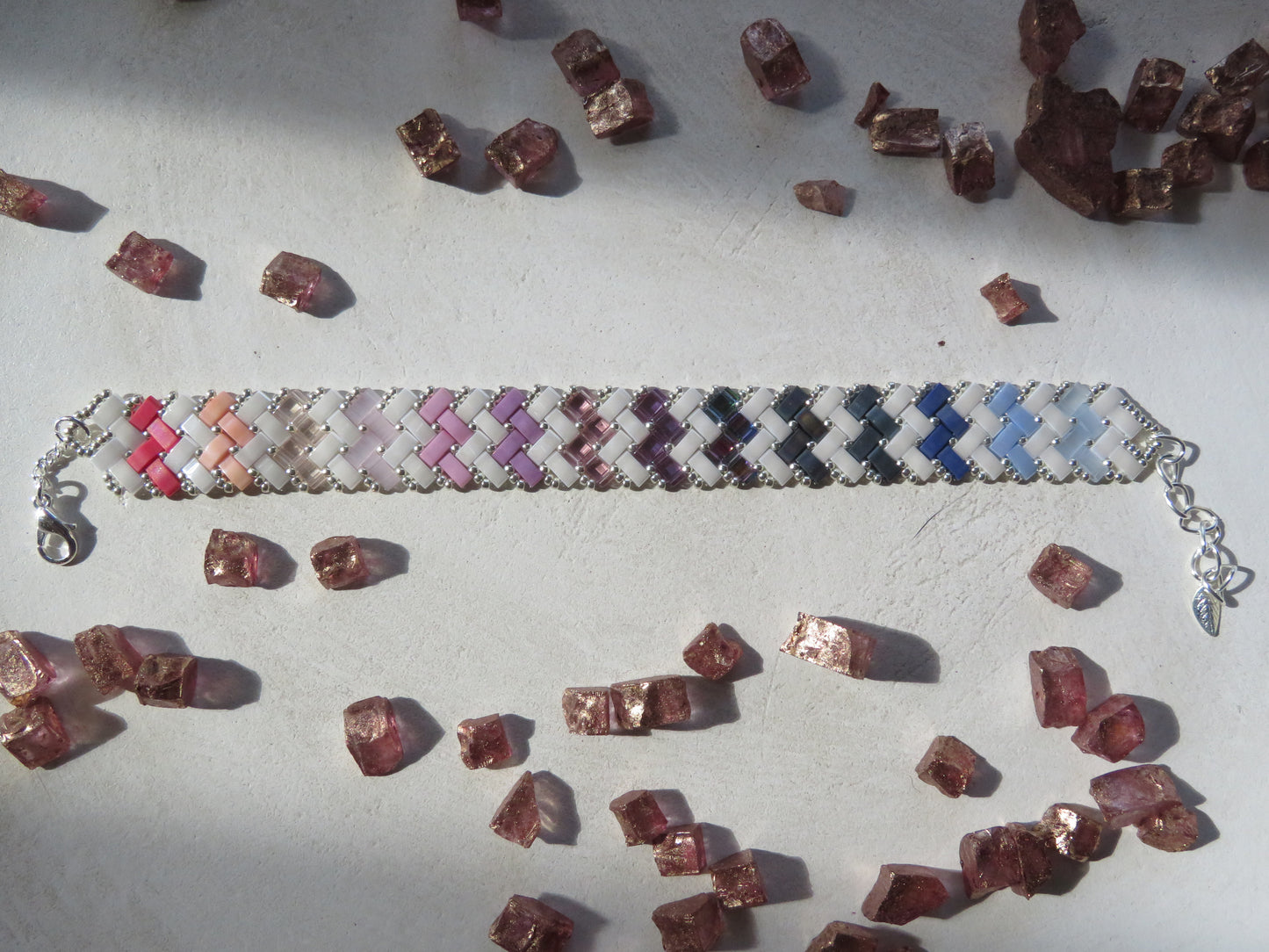 Bracelet 2 rows striped