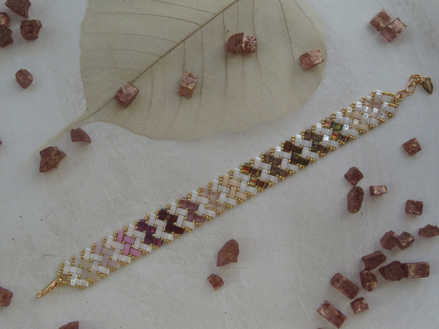 Bracelet 2 rows striped