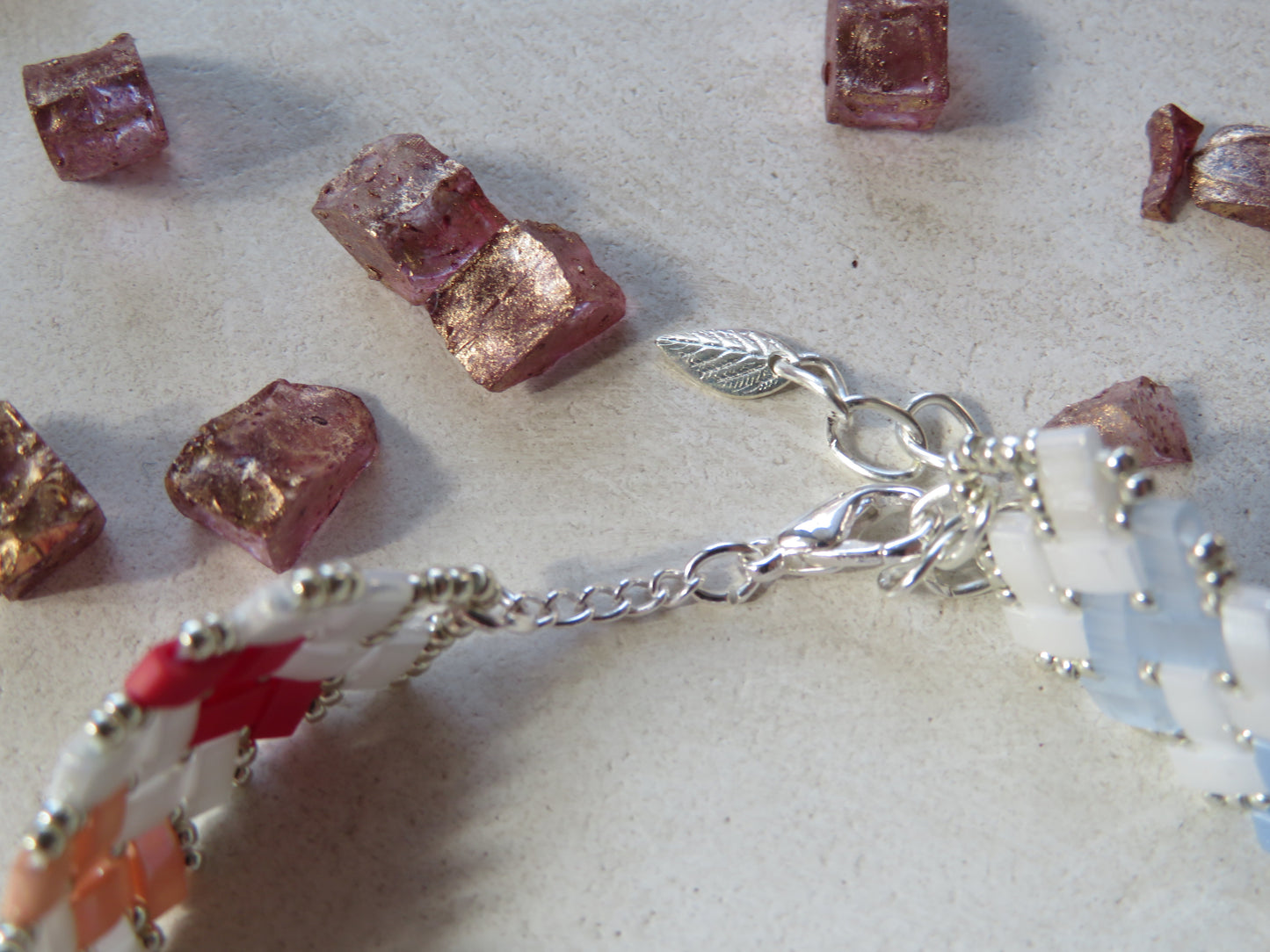Bracelet 2 rows striped