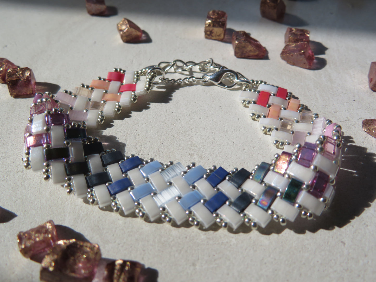 Bracelet 2 rows dotted