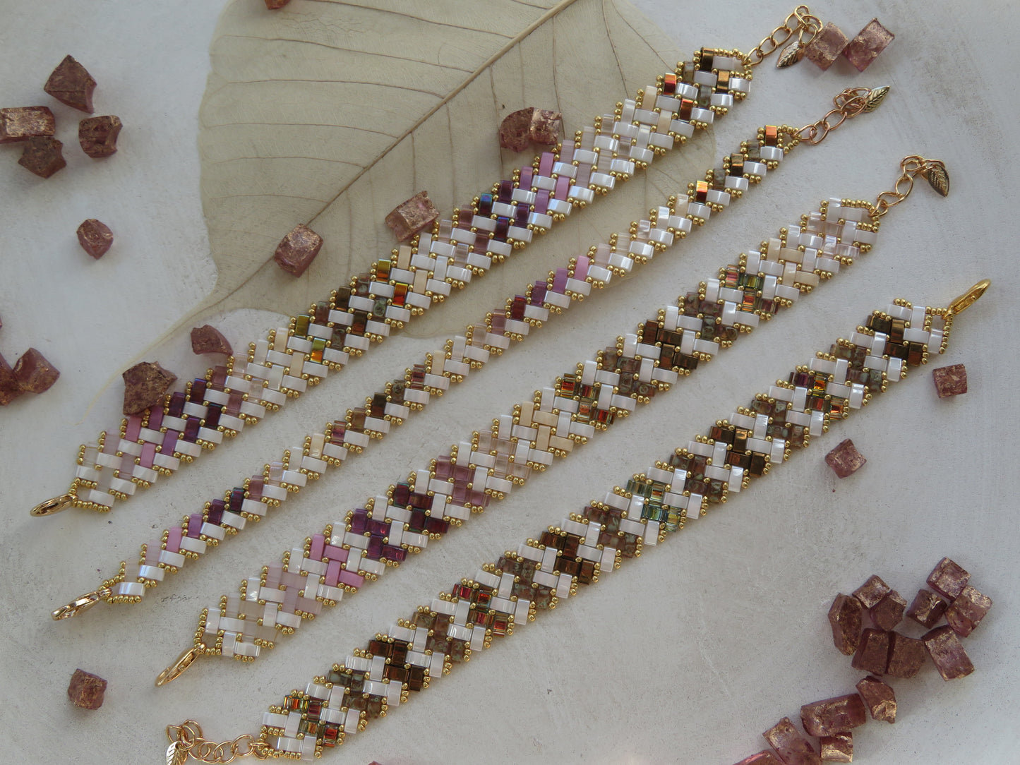 Bracelet 2 rows striped