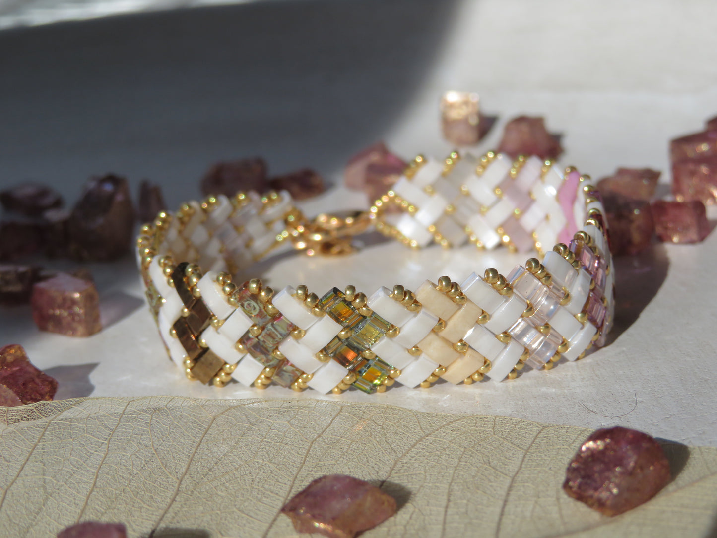 Bracelet 2 rows striped
