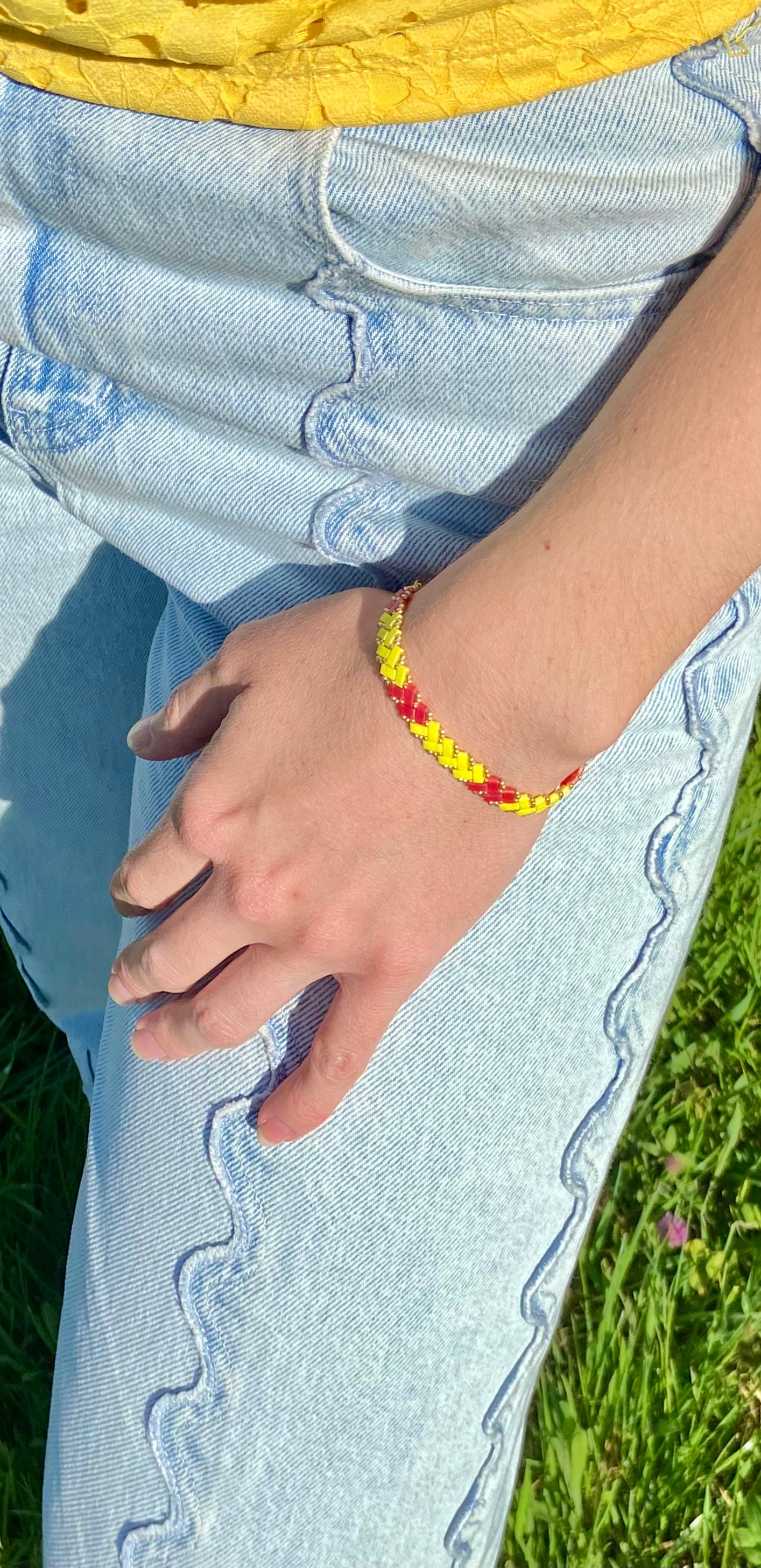 Bracelet Miyuki 1 rang Fire Candy