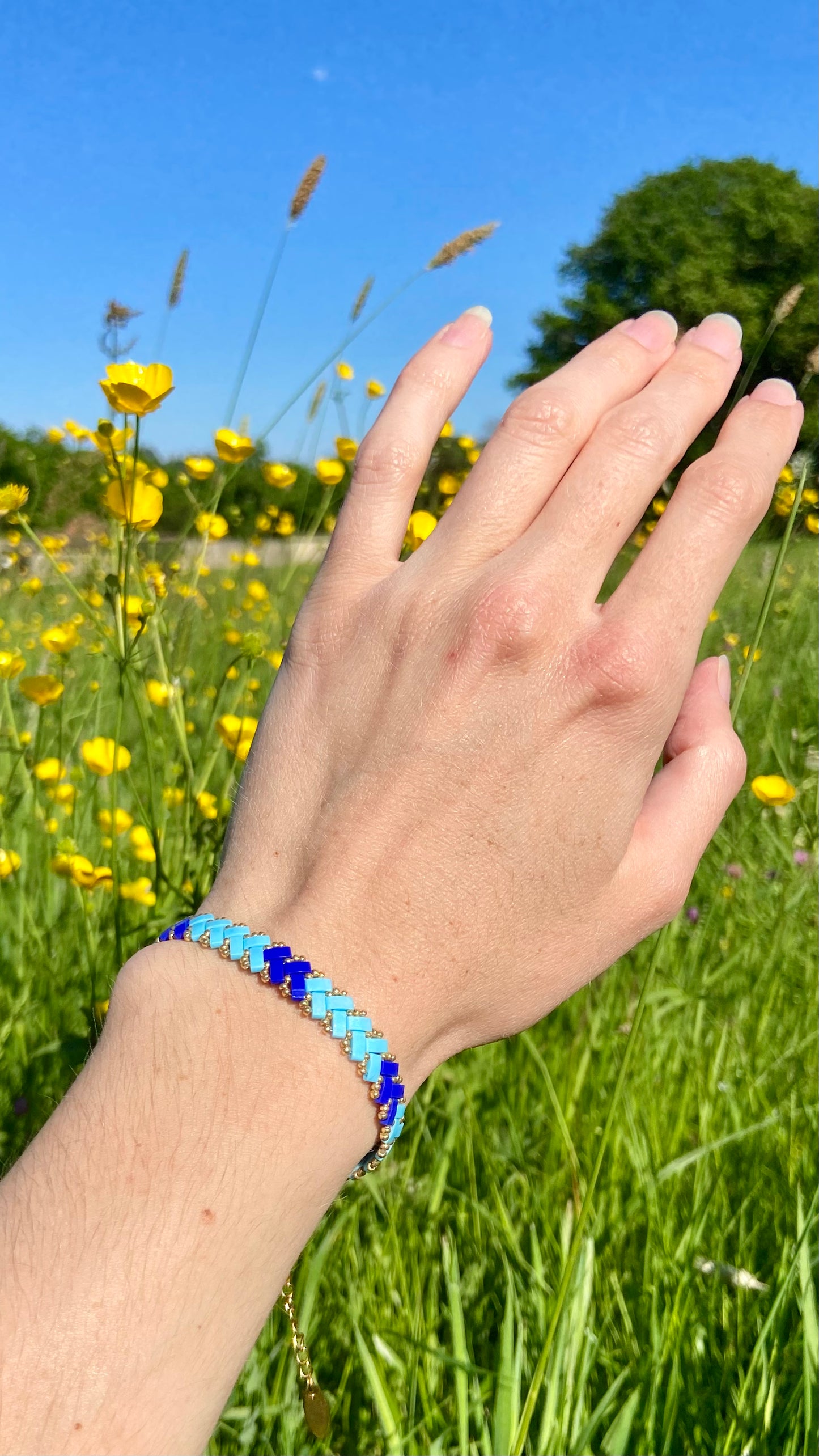 Bracelet Miyuki 1 rang Blue Dream