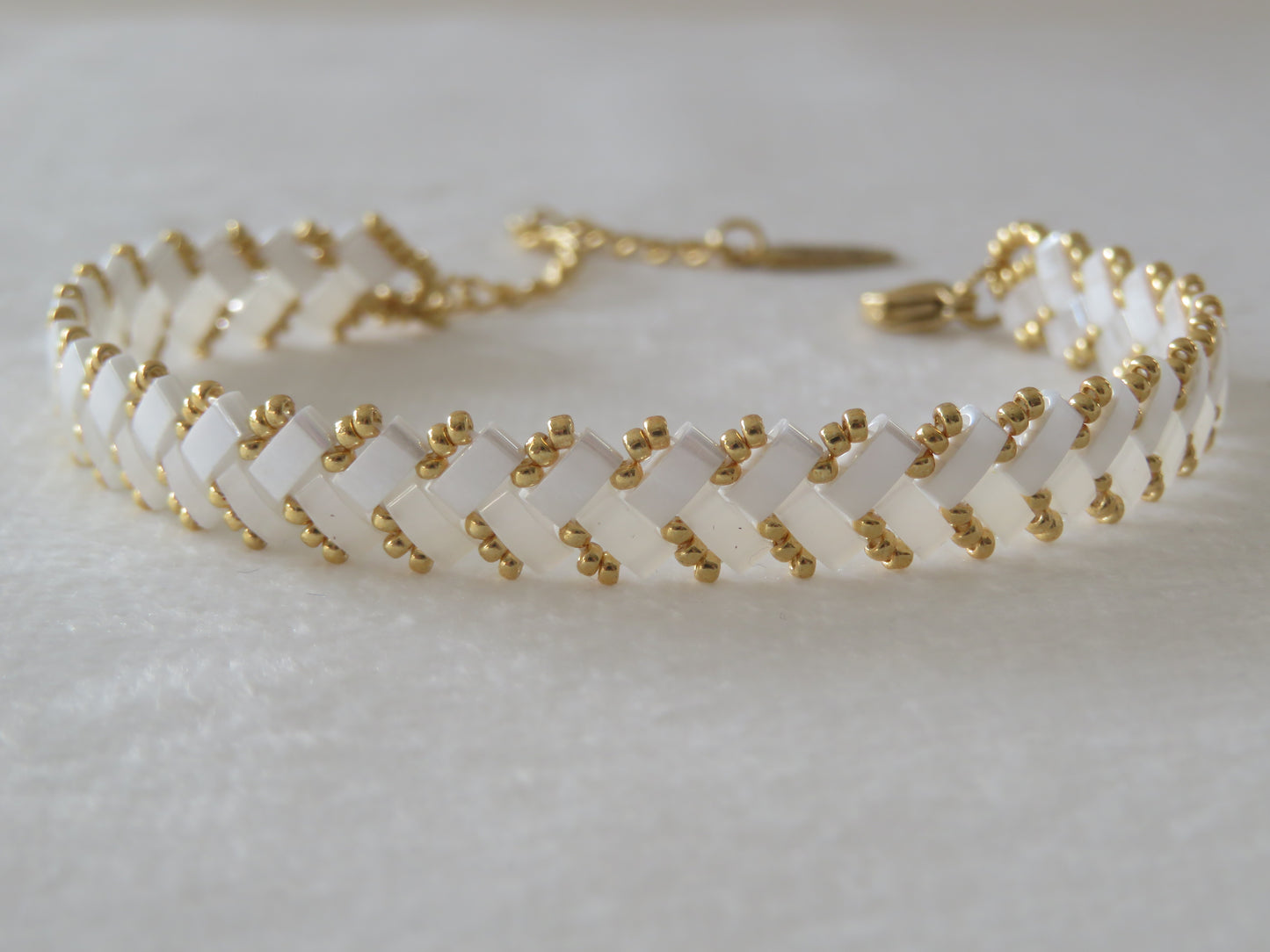 Bracelet 1 rang bicolor parallèle