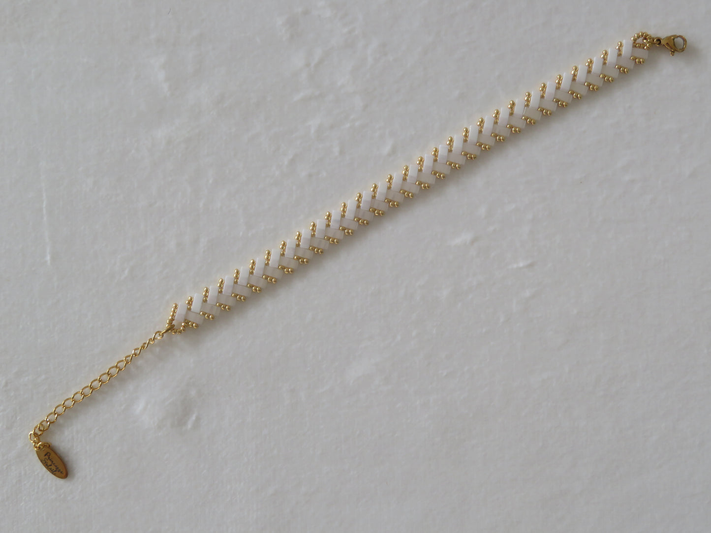 Bracelet 1 rang bicolor parallèle