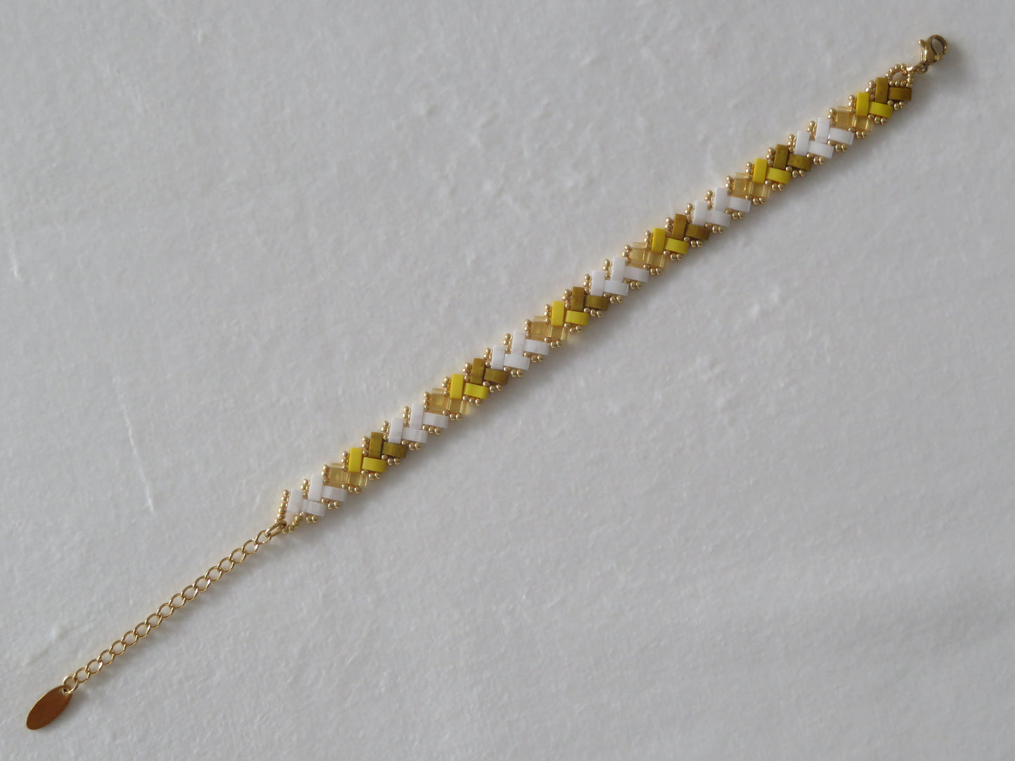 Bracelet 1 rang dégradé jaune