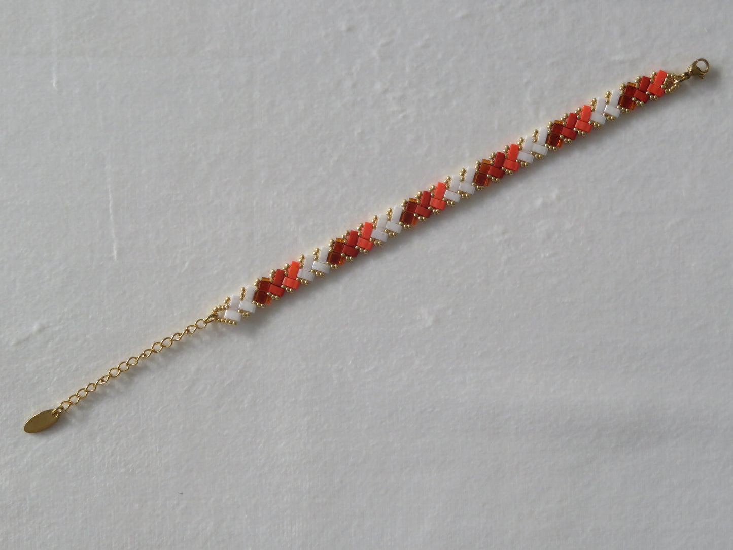 Bracelet 1 rang dégradé orange
