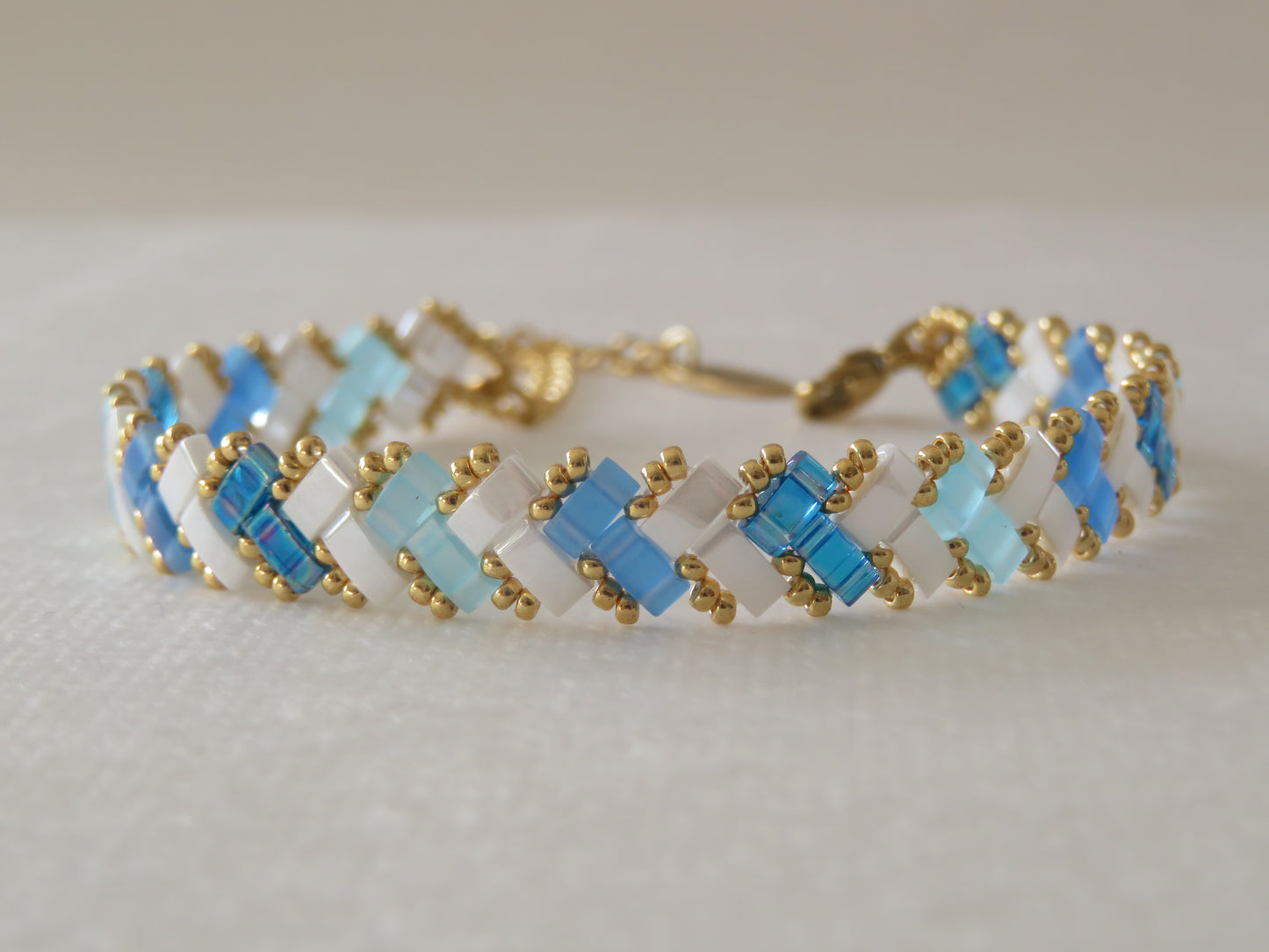 Bracelet 1 rang tricolor rayé