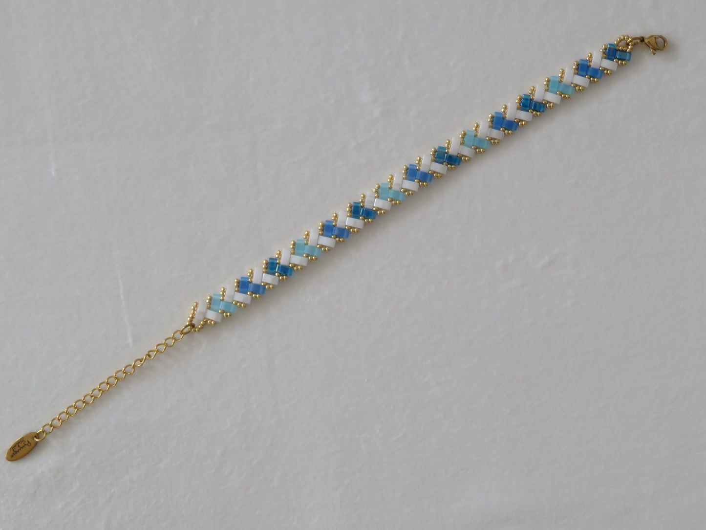 Bracelet 1 rang tricolor rayé