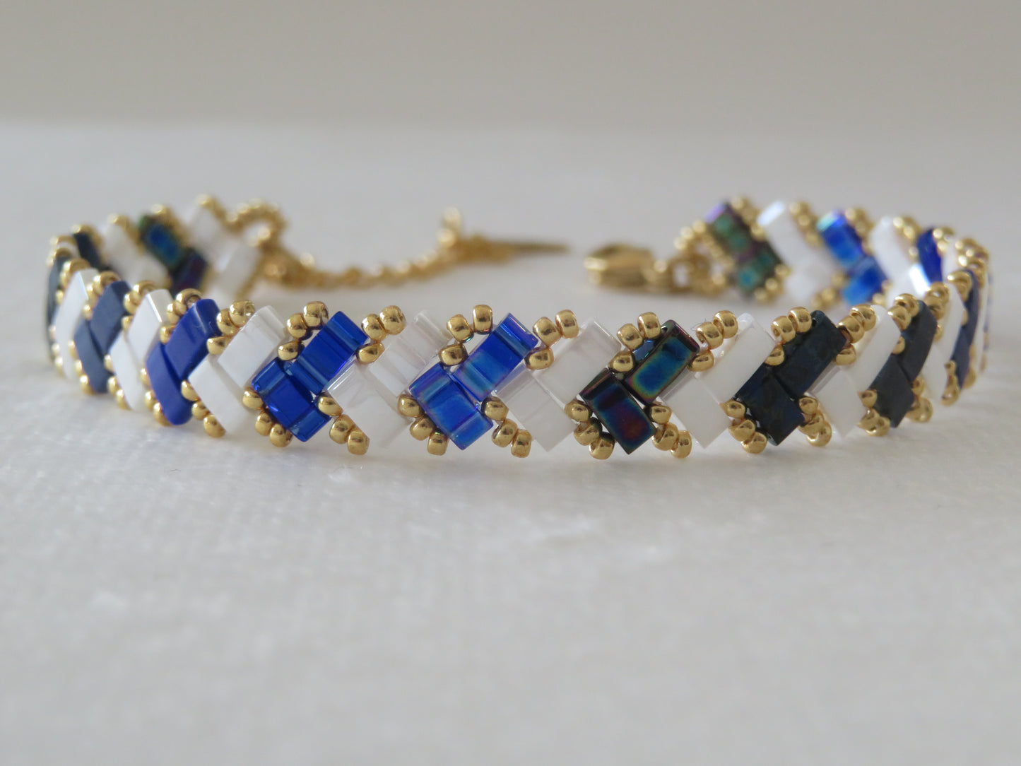 Bracelet Miyuki 1 rang rayé