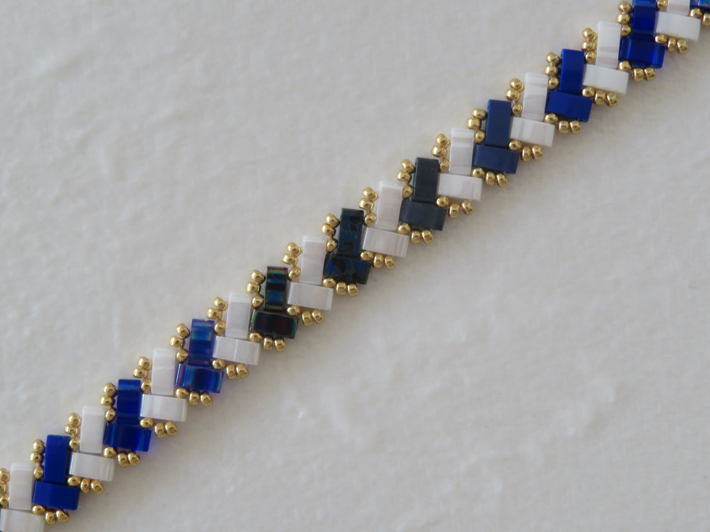 Bracelet Miyuki 1 rang rayé