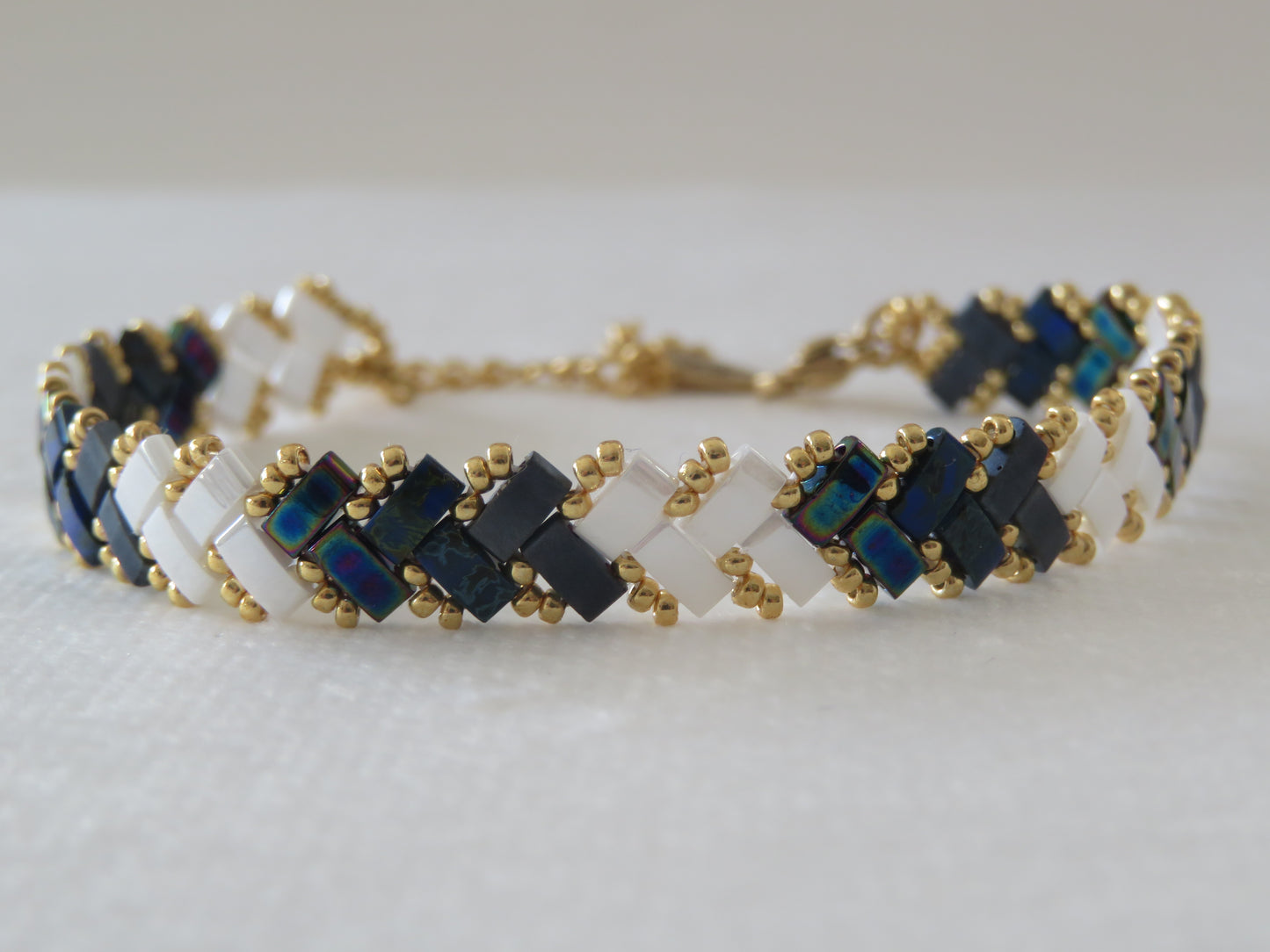 Bracelet 1 rang tricolor foncé