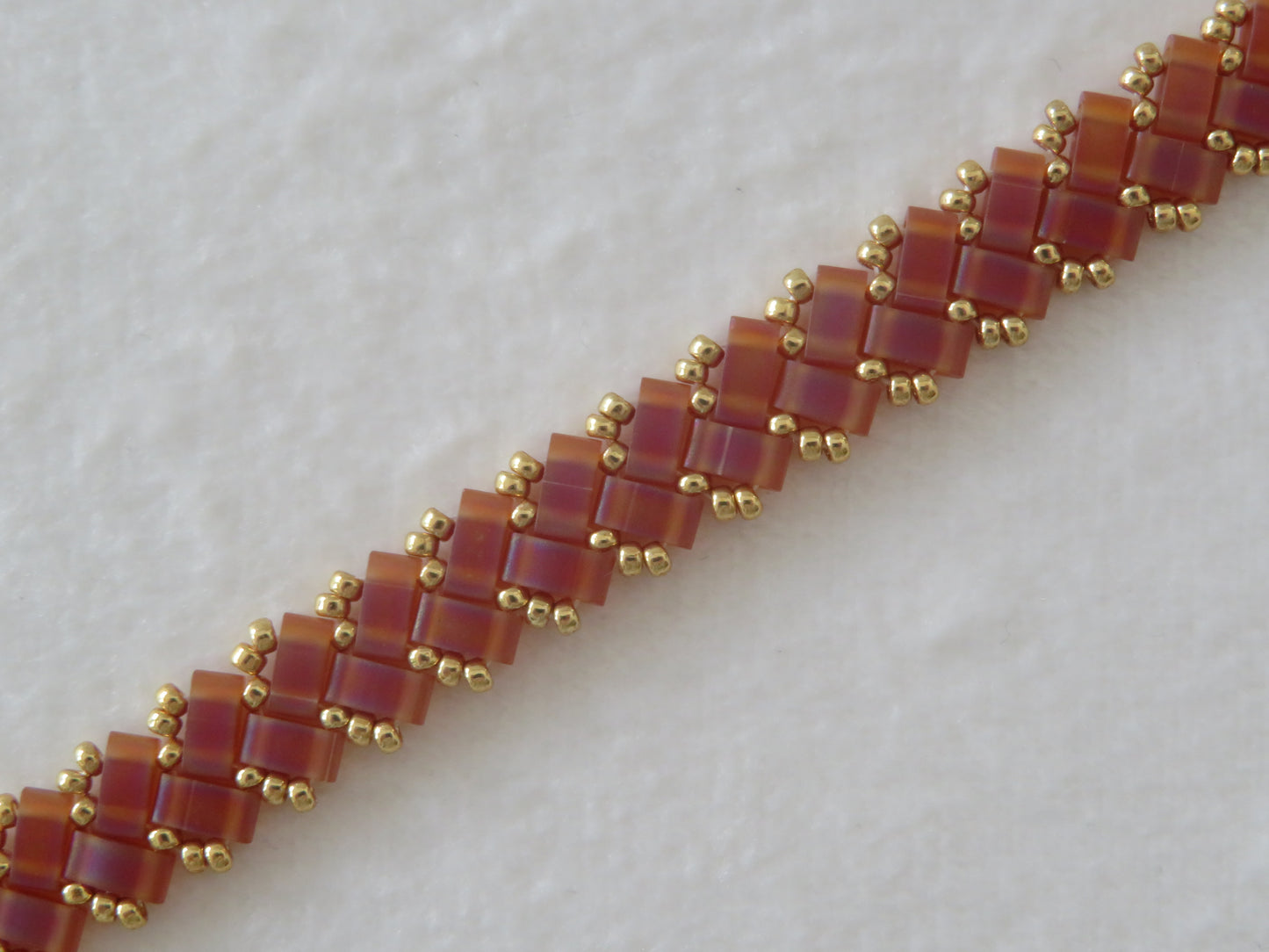 Bracelet 1 rang uni topaze rose orange mat