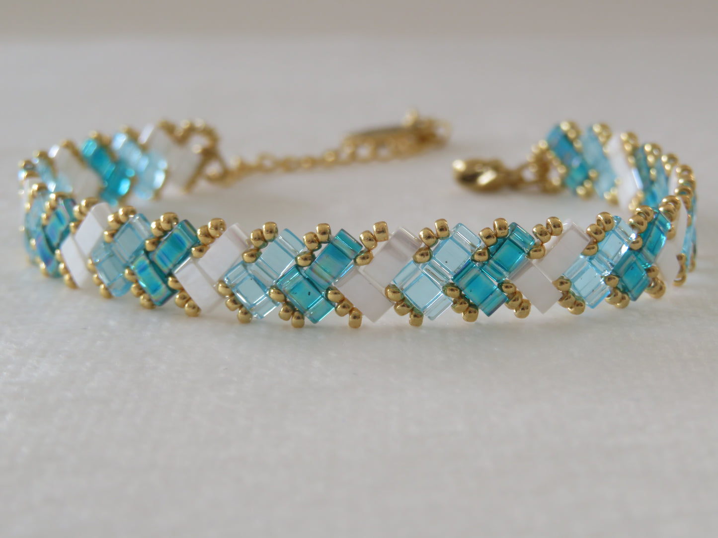 Bracelet 1 rang turquoise clair