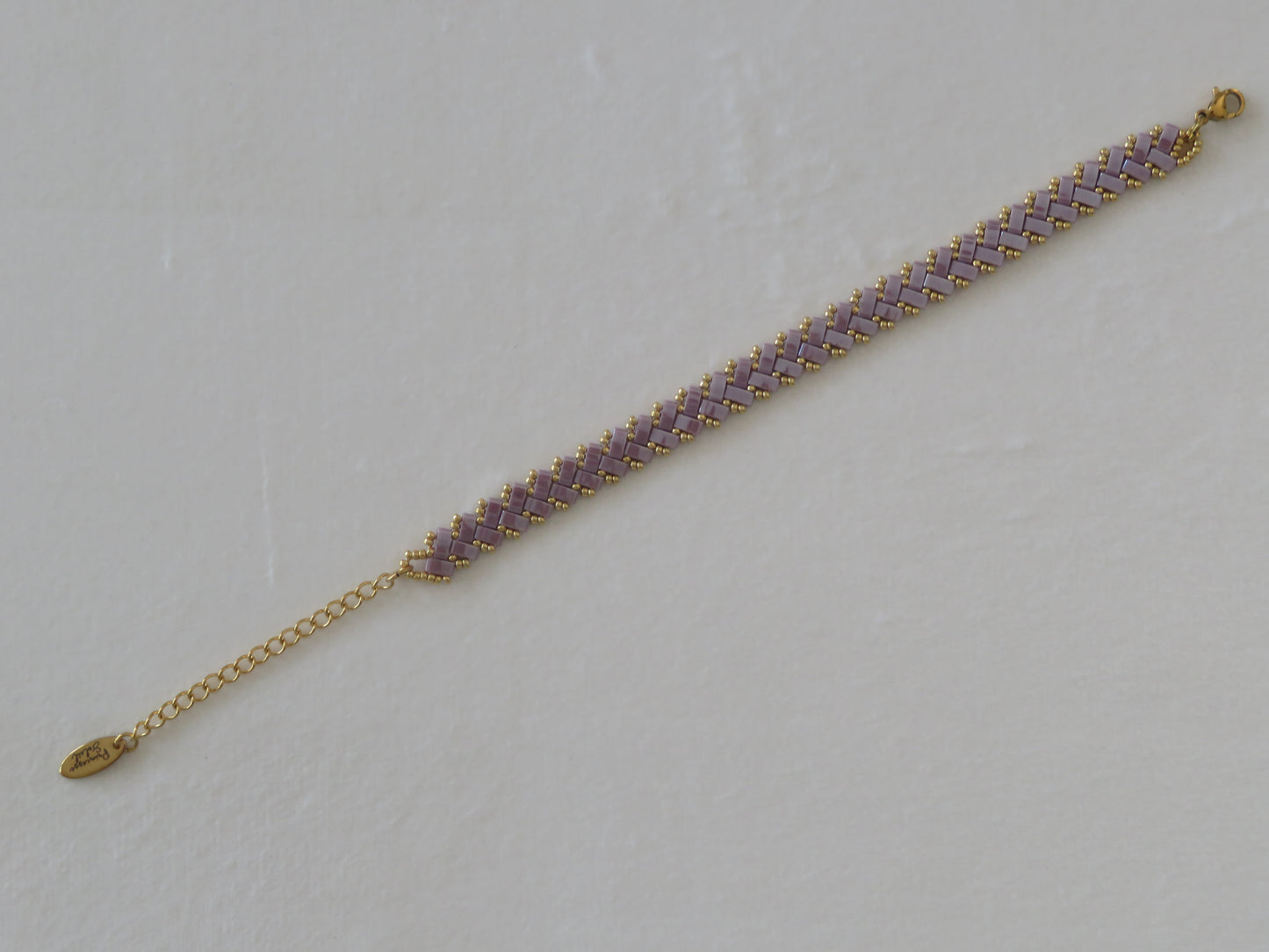 Bracelet 1 rang uni parme