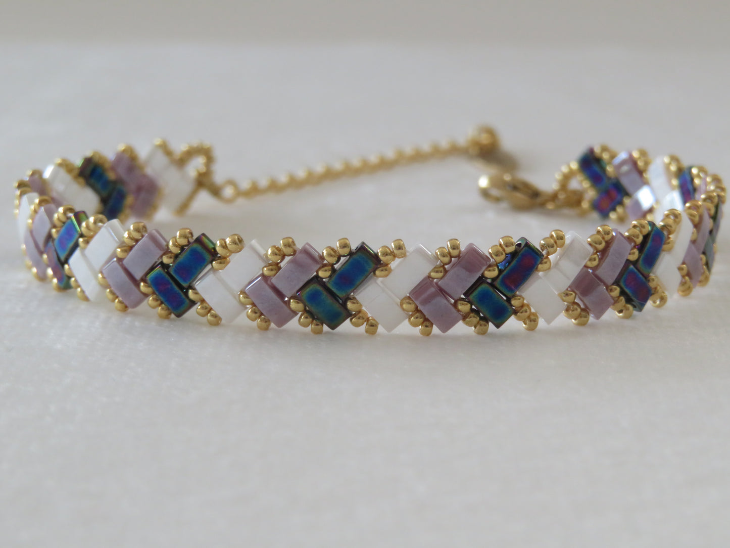 Bracelet 1 rang dégradé bicolor