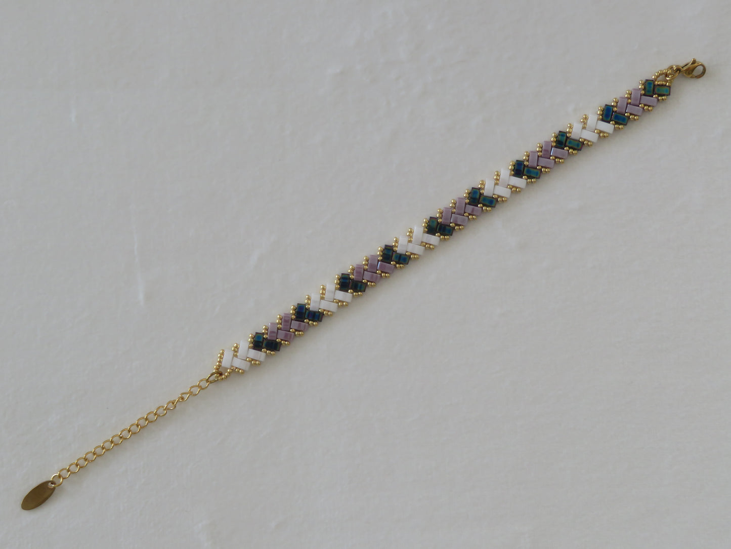 Bracelet 1 rang rayé tricolor