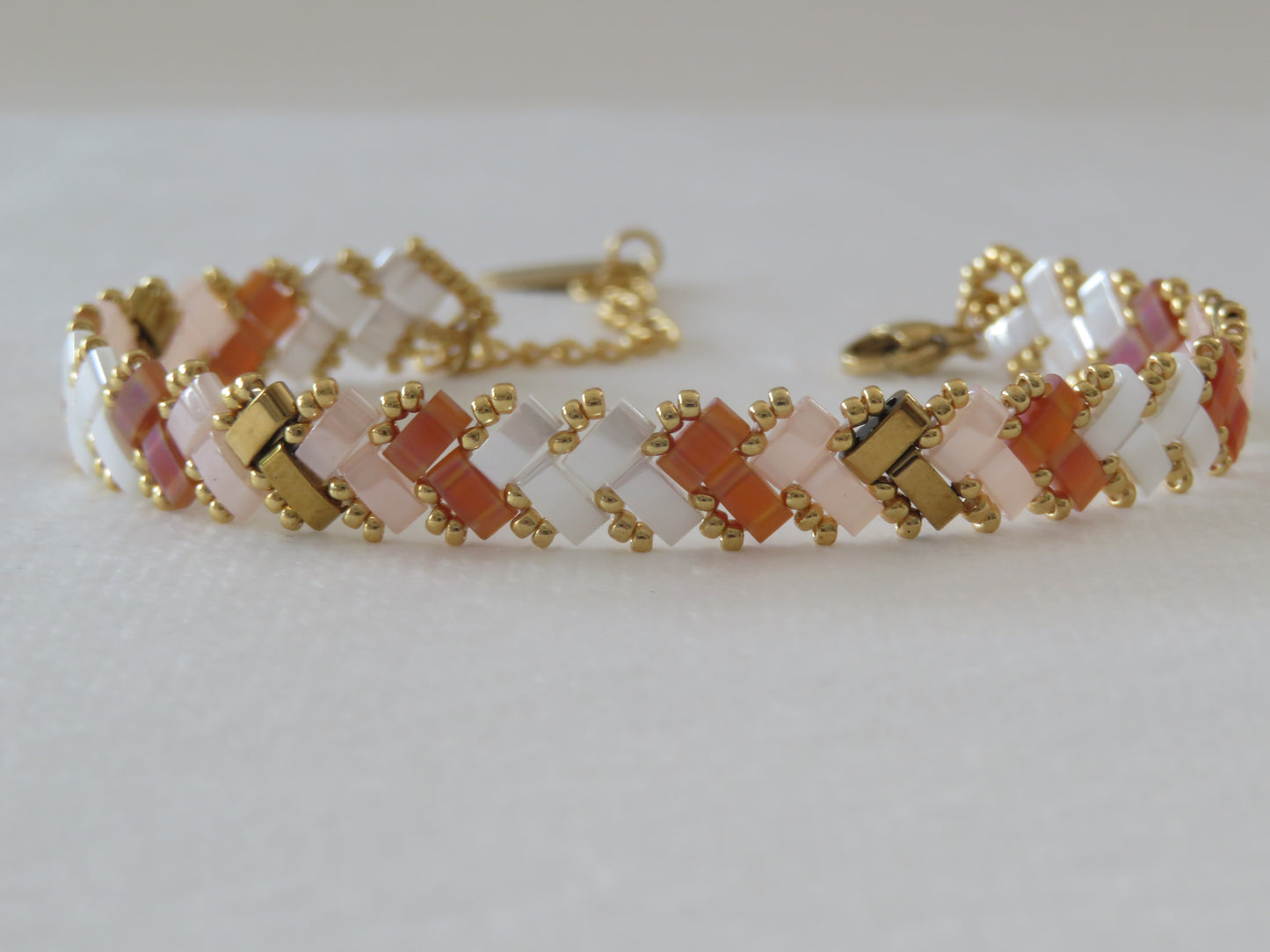 Bracelet 1 rang bicolor et doré