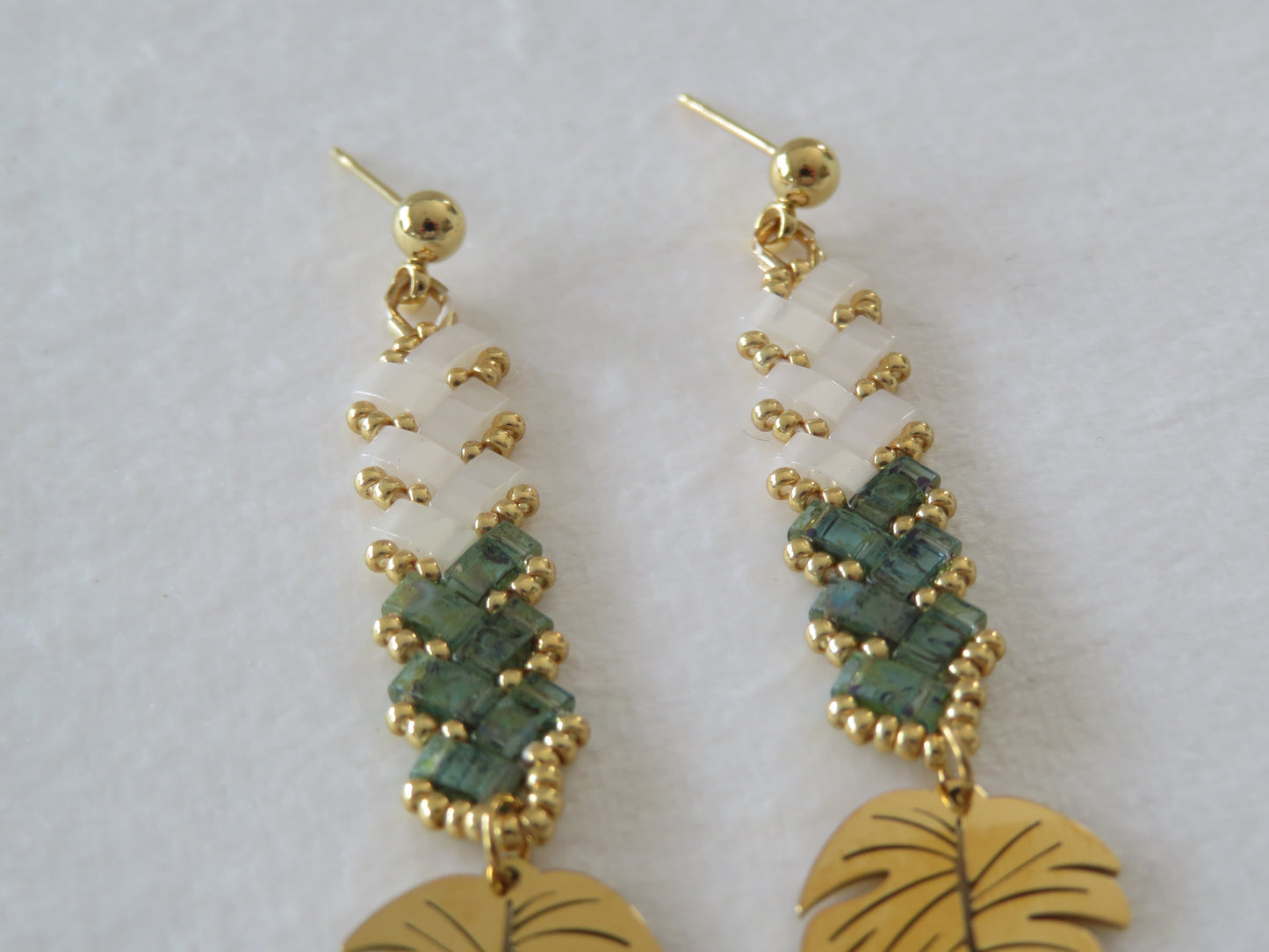 Boucles d'Oreilles charm Feuille