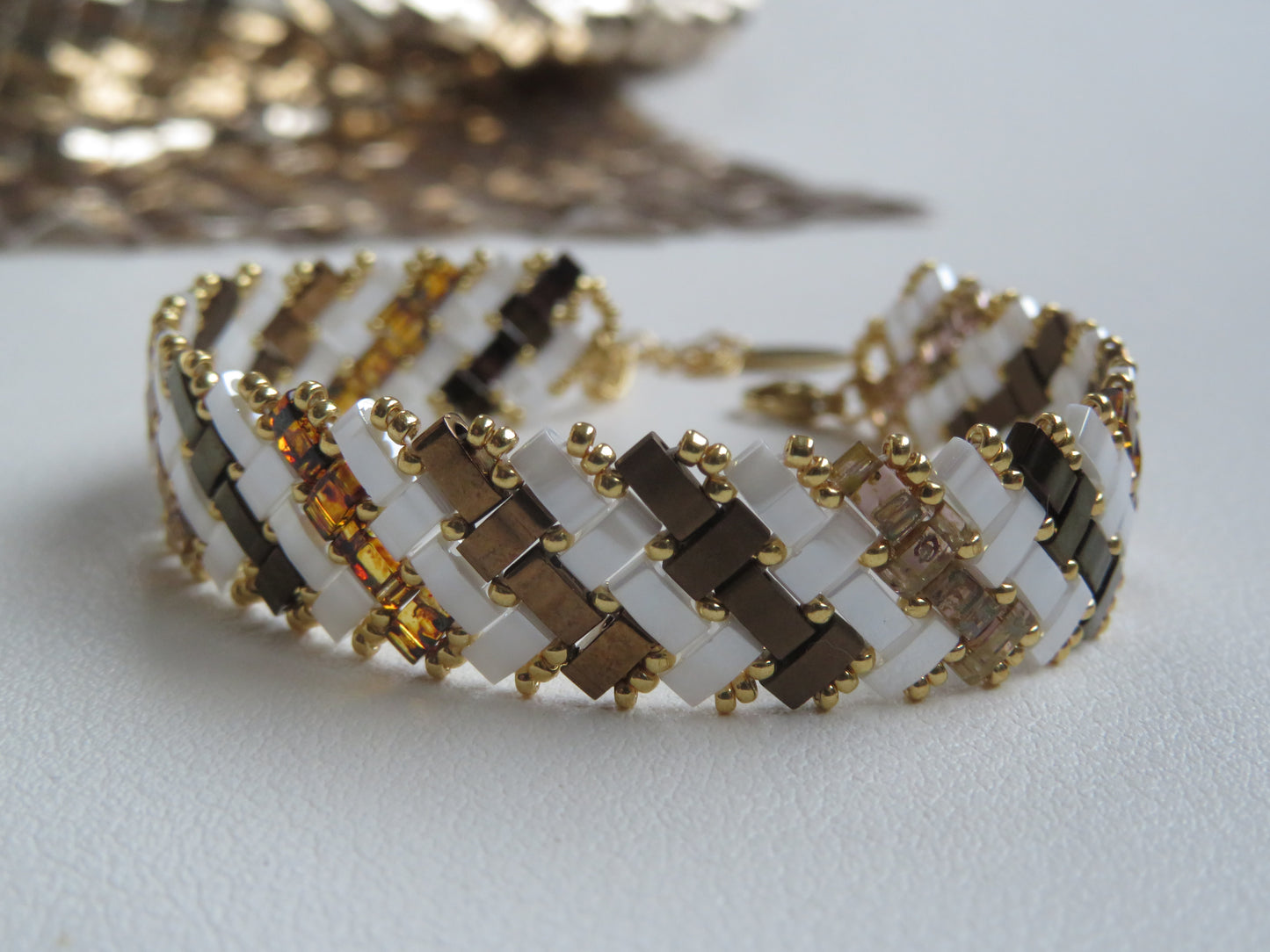 Bracelet 2 rangs diagonales