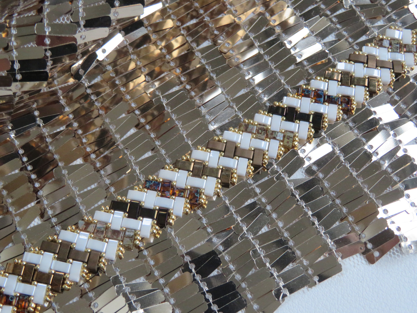 Bracelet 2 rangs diagonales