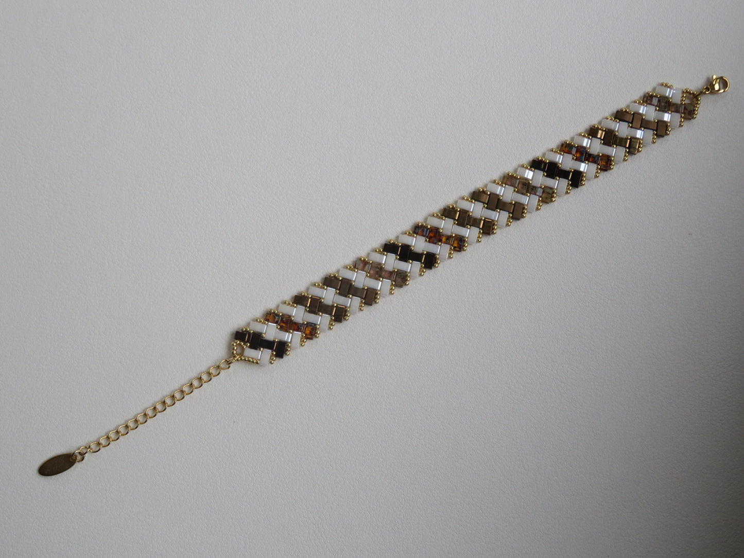 Bracelet 2 rangs diagonales