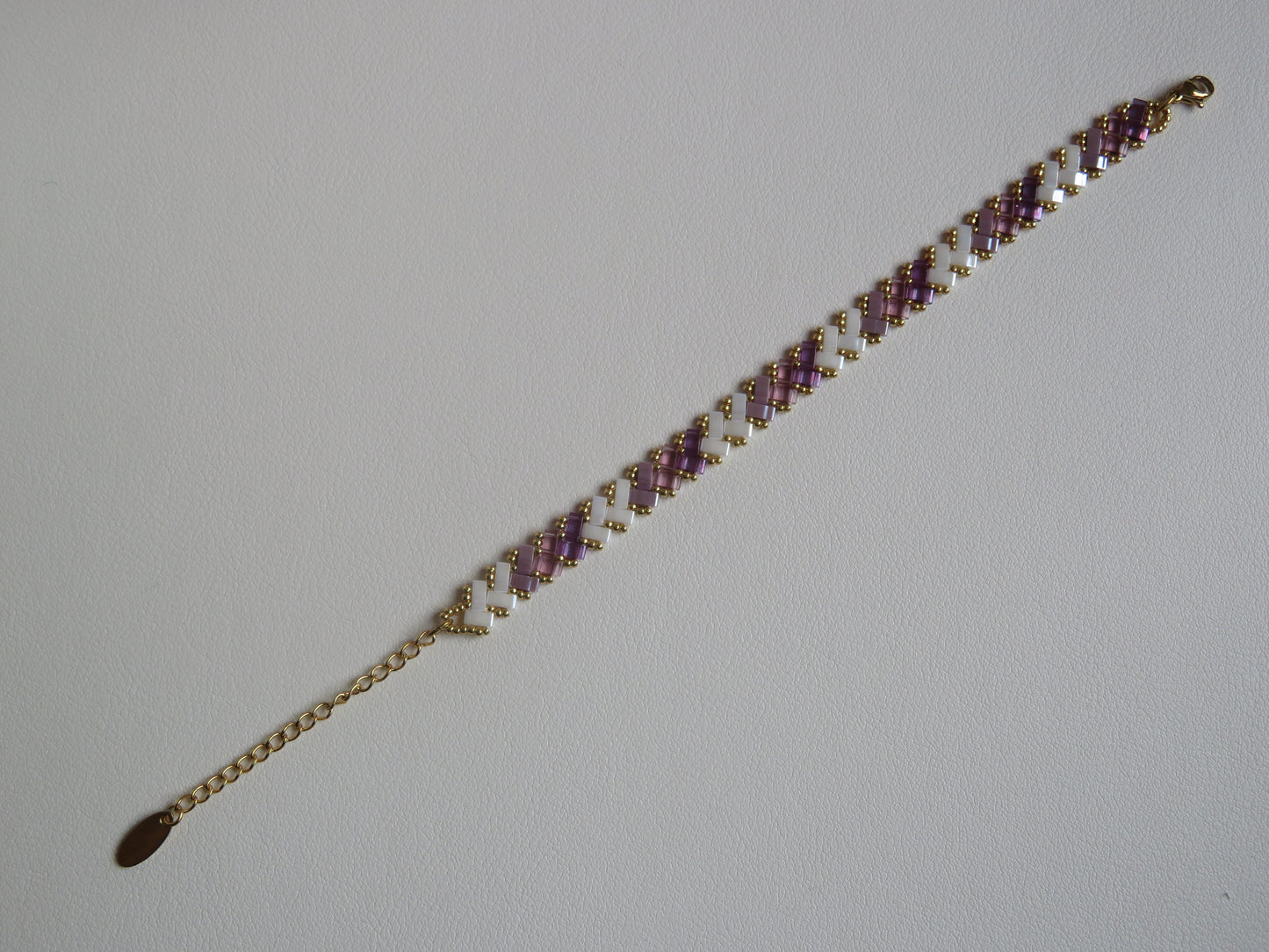 Bracelet 1 rang tricolor parme