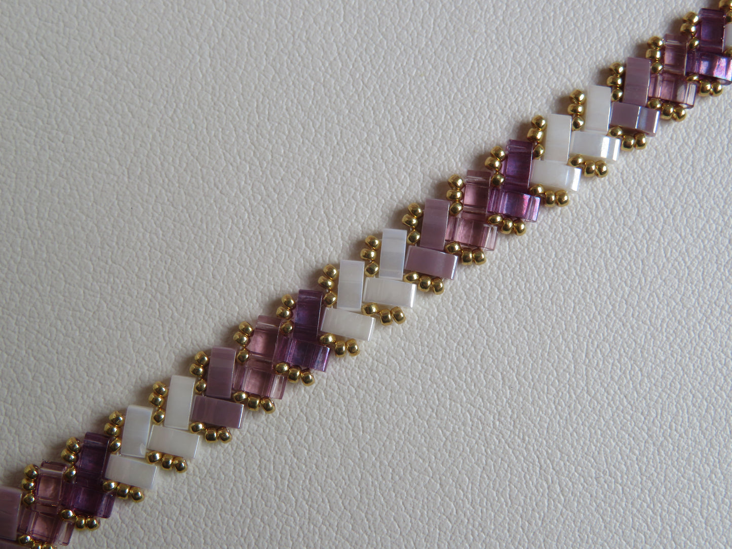 Bracelet 1 rang tricolor parme