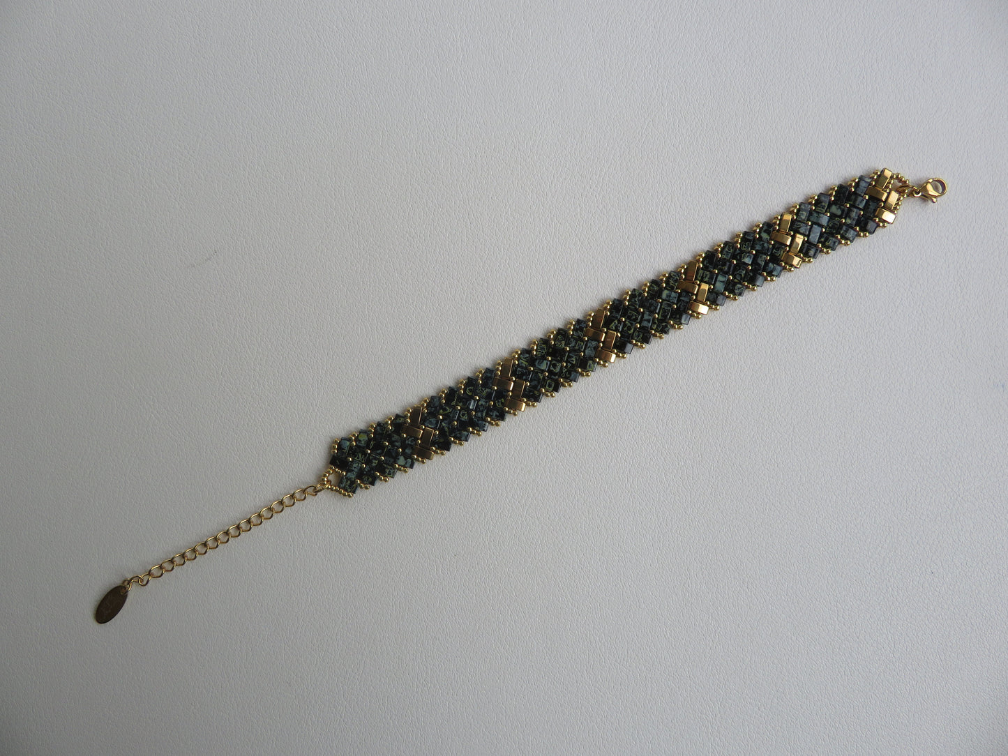 Bracelet 2 rangs rayé