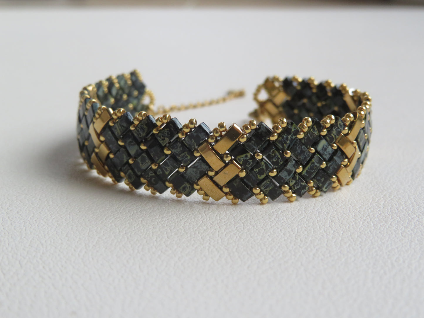 Bracelet 2 rangs rayé