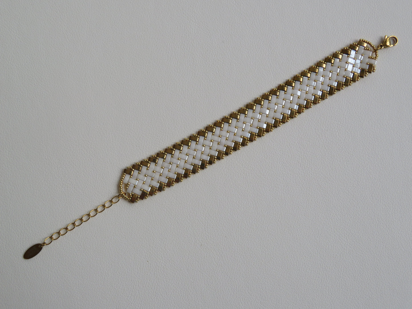 Bracelet Manchette 3 rangs Bicolor