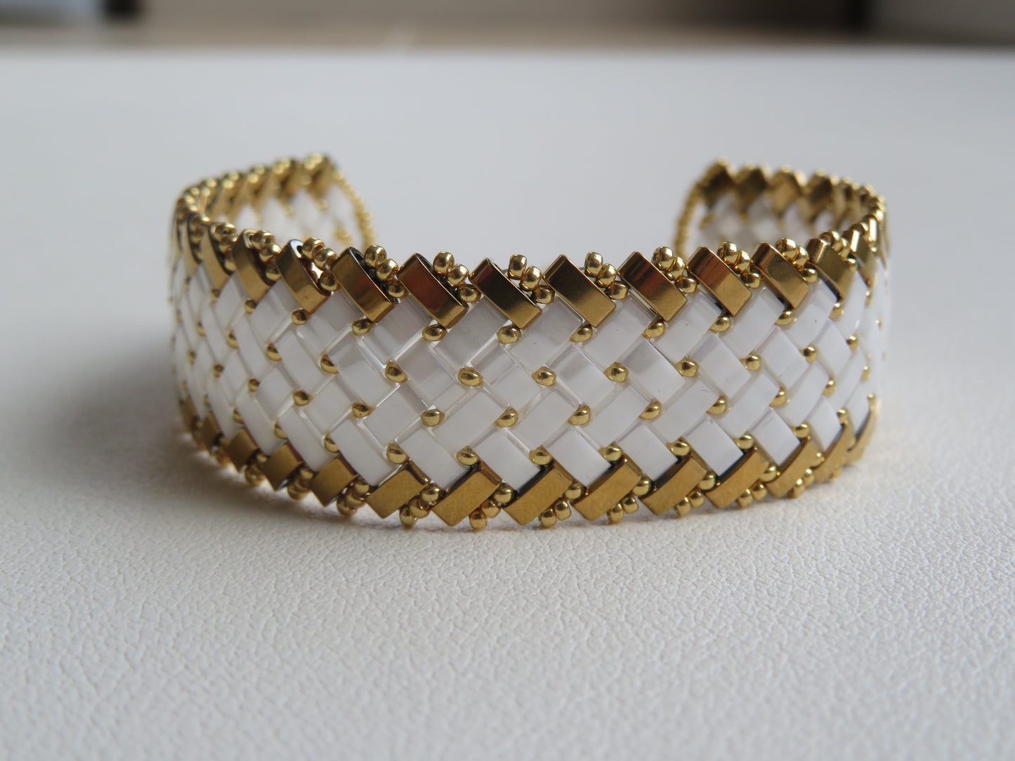 Bracelet Manchette 3 rangs Bicolor