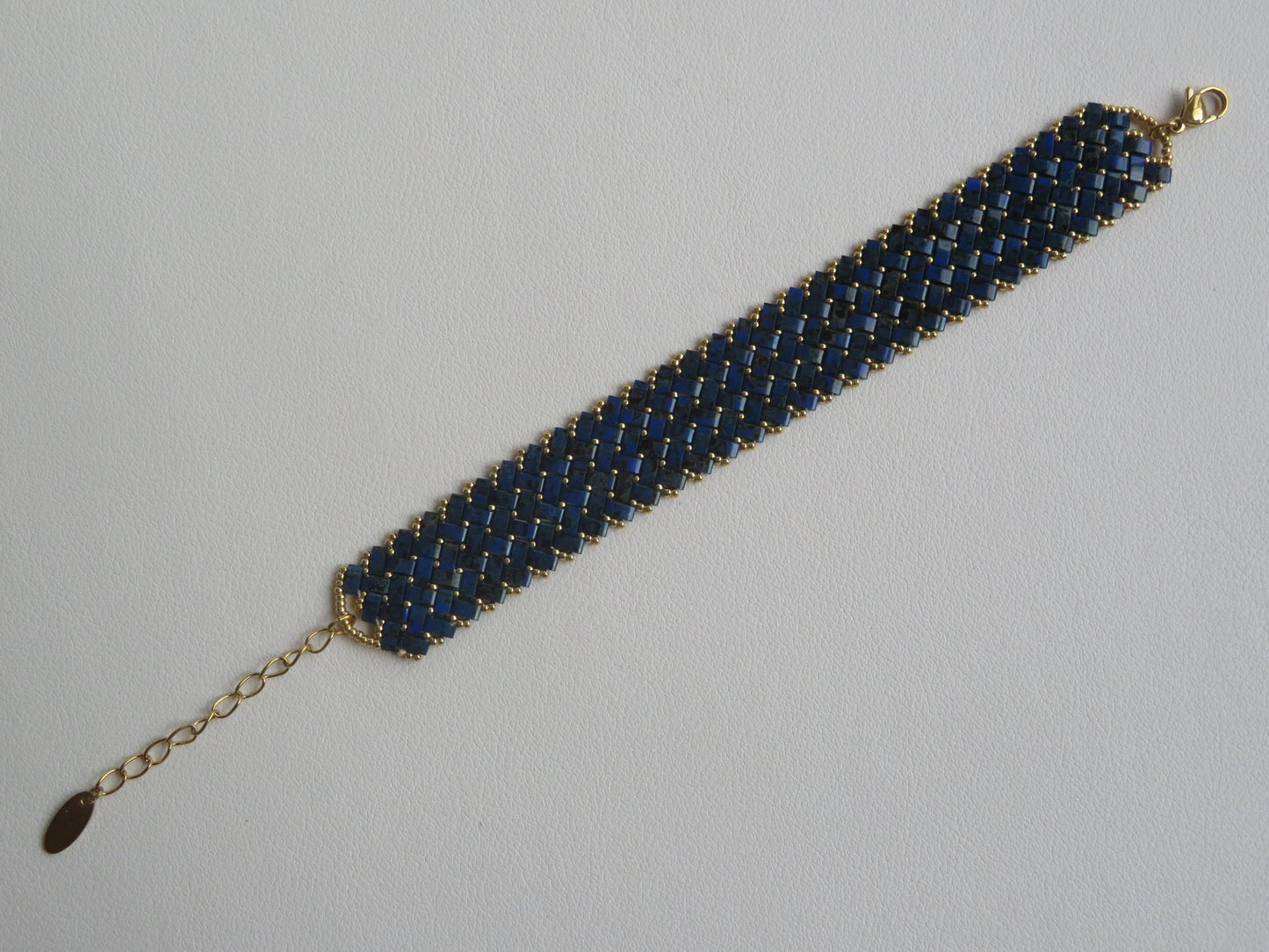 Bracelet manchette 3 rangs uni