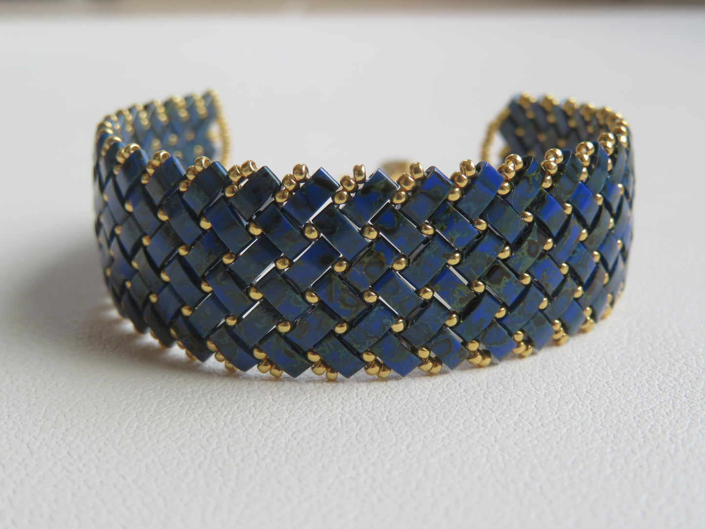 Bracelet manchette 3 rangs uni