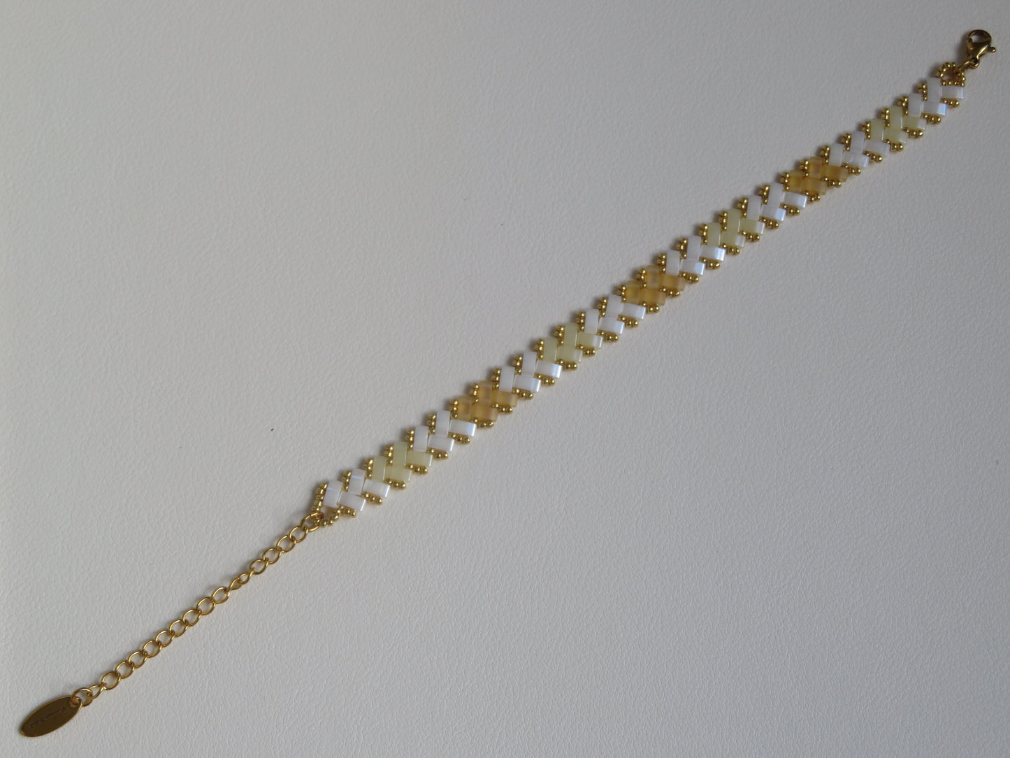 Bracelet Miyuki 1 rang rayé double