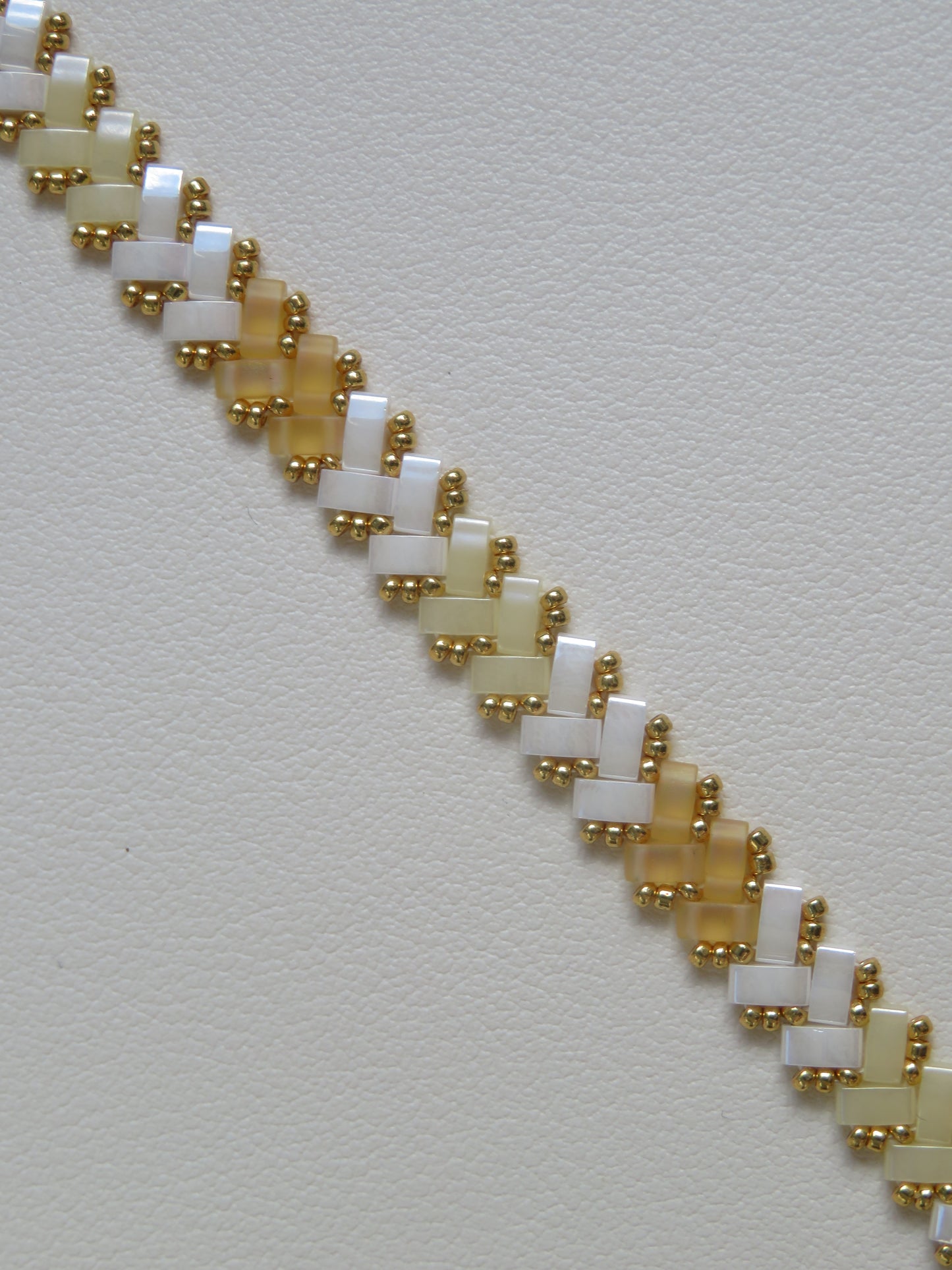 Bracelet Miyuki 1 rang rayé double